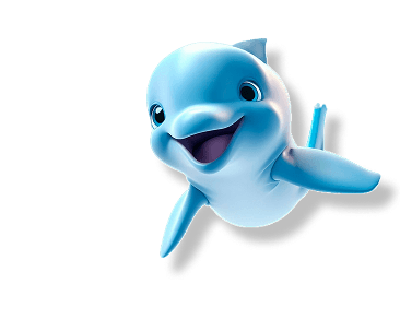 Dolphin Mascot Left